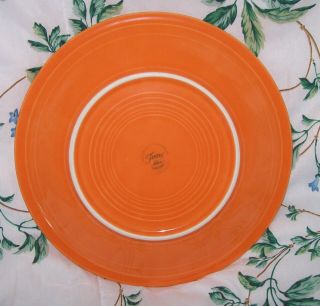 Hlc Fiesta Single Tangerine Orange 10.  5 Dinner Plate Fiestaware