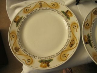 American Atelier At Home Cowboy Dinner Plate 5200 Stoneware Collectible (3)