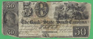 1858 Bank Of The State Of South Carolina,  Charleston - $50 Note No.  625 Sh599