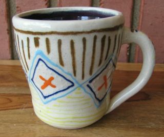 Stoneware Pottery 4 " Coffee Mug Heavy Glaze Artist Mpl