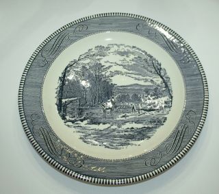 Vintage Royal China Currier And Ives The Old Grist Mill 11 1/2 " Platter