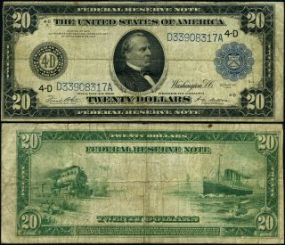 Fr.  979 A $20 1914 Federal Reserve Note Cleveland Fine Trimmed