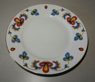 Porsgrund Norway Bread & Butter Plate Farmers Rose With Gold Trim 6 5/8 "