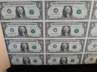 1981 $1 Uncut Sheet of 32 FRN Notes Richmond 75 3