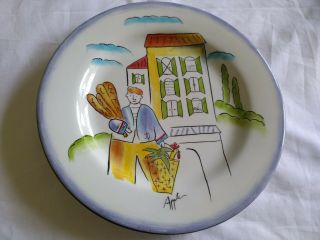 Sakura Provence 1 - 8 " Salad Plate Designed By Apple Hand Painted Earthenware