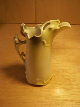 RS Germany Reinhold Schlegelmilch Hand - Painted Porcelain Floral Creamer EXC 2