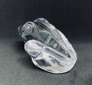 Daum,  France Lead Crystal Frog Figurine - Art Glass