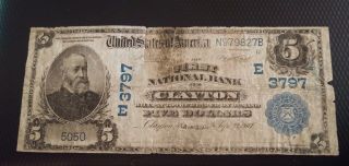 1902 $5.  00 National Bank Note