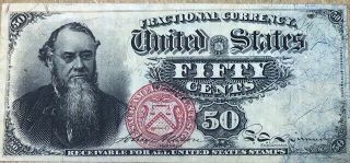 Usa Fractional Currency - Stanton - 50 Cents - 4th Issue - Fr - 1376 - Crisp Unc