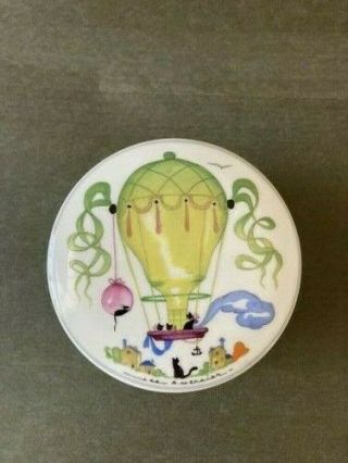 Villeroy And Boch Le Ballon Cats In Ballon Trinket Dish By A Mercier Porcelaine