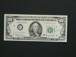 1963 - A Series Star Note $100 One Hundred Dollar Federal Reserve Note