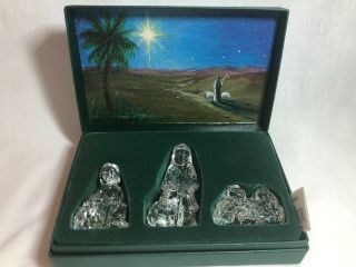 Marquis By Waterford Crystal Nativity Set Shepherds & Flock W/ Box