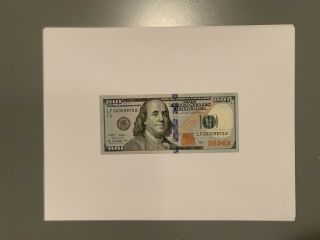 2009a $100 Note - Serial Lf00009875b