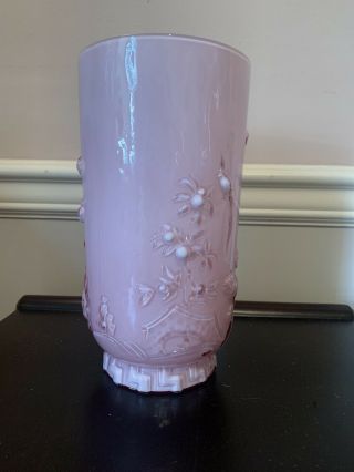 Fenton Glass Vase Pink 2