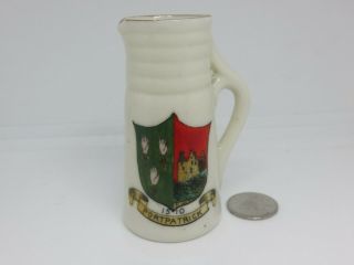 Portpatrick Souvenir China Crested Ware Tall Pitcher
