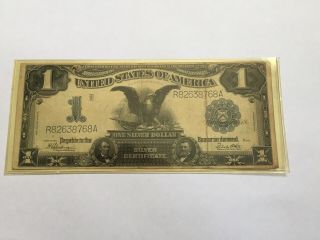 Series 1899 United States $1 Dollar Silver Certificate Black Eagle Fine Note