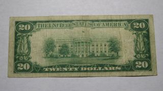 $20 1929 Newburgh York NY National Currency Bank Note Bill Ch.  468 RARE 3