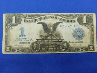 Series Of 1899 $1.  00 Silver Certificate Black Eagle One Dollar Note (153)