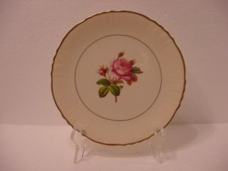 Rosalie Federal Shape Syracuse China Bread Butter Plate Rose Gold Accent Trim