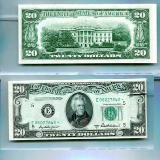1950 B $20 Richmond Virginia Currency Star Note Ch Cu 3866n