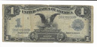 1899 $1 Silver Certificate Good D59769266 Black Eagle Fr - 233 Lyons/roberts