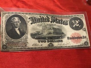 Series Of 1917 Large Size Two Dollar $2 United States Legal Tender Bank Note
