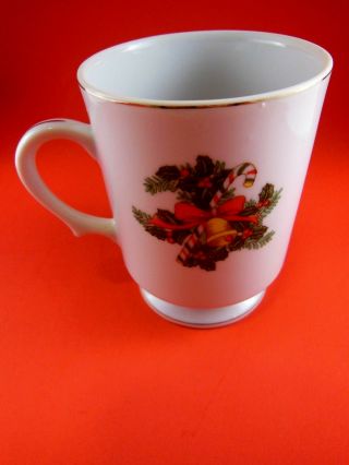 Vintage Hand Painted Lefton Cup Santa Claus Christmas Excl cond 3