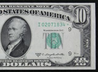 Unc $10 1950c Star Federal Reserve Note I02071834 Series C,  Ten Dollar