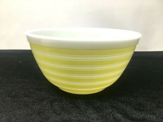 Vintage Pyrex Yellow Striped 402 Nesting Mixing Bowl 1 1/2 Quart