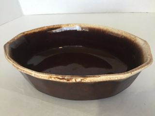 Vintage Mccoy Pottery Brown Bowl 2 3/4 " Tall