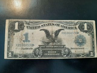 1899 $1 One Dollar Silver Certificate Black Eagle Circulated Note