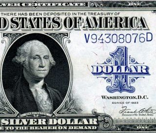 Hgr Saturday 1923 $1 Silver Certificate ( (stunning))  Appears Gem Uncirculated