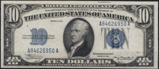 1934 $10 Silver Certificate,  Mule,  Appears At Least 64,  (120919)