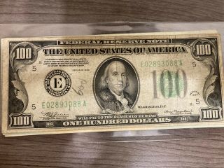 Series 1934 $100 Dollar Federal Reserve Note,  Philadelphia