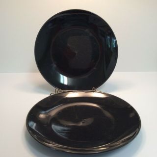 Set Of 2 Royal Norfolk Black Dinner Plates 10.  5”