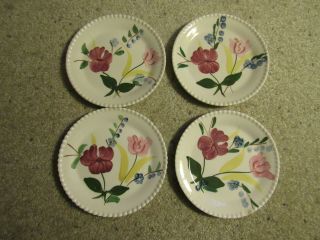 Southern Potteries Blue Ridge Candlewick Bluebell Boutique Bread Plates - 4 (a)