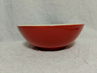 Universal Cambridge Red Pottery Large Vintage Serving Bowl,  Made In Usa,  9 - 1/2 "