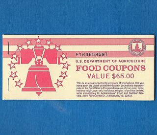 Food Stamp Coupon Usda $65.  Full Book1999 B Month B $65.  00 (5) $1.  00 (6) $10.  00