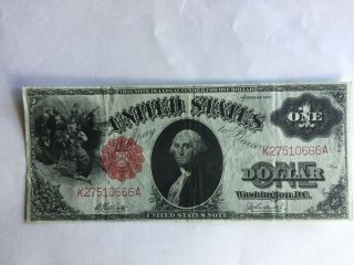 - 1917 $1 One Dollar Large Size Red Seal Us Note Speelman / White Fr 37