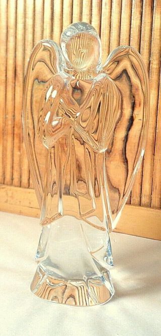Baccarat Crystal Angel with Folded Arms / Signed / 6 