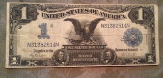 1899 $1 Black Eagle - Large Silver Certificate - Parker/burke