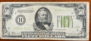1934 $50 Federal Reserve Note St.  Louis,  Mo