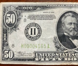 1934 $50 Federal Reserve Note St.  Louis,  MO 2