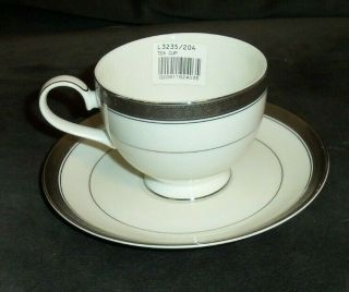 Mikasa Palatial Platinum Fine China Tea Cup & Saucer