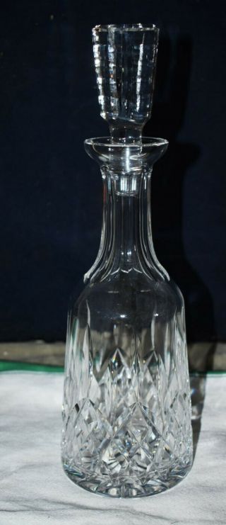 Stunning Large Waterford Cut Crystal Decanter W/ Stopper - Lismore Pattern