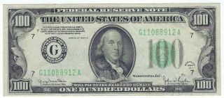Currency - 1934d - $100 Frn Note Bill - Chicago (8912)