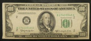 1950 D $100 Dollars Federal Reserve Note Us Currency Paper Money Bill