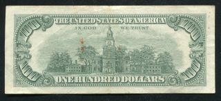 FR.  1551 1966 - A $100 ONE HUNDRED RED SEAL LEGAL TENDER UNITED STATES NOTE VF, 2