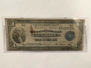 1914 $1 One Dollar Federal Reserve Bank Of York National Currency Note