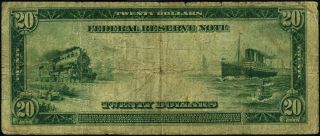 FR.  989 $20 1914 Federal Reserve Note Chicago VG - Graffiti 3